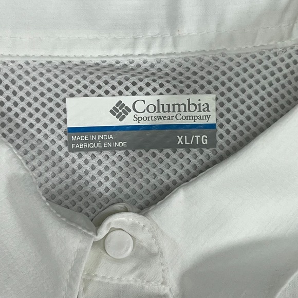 Miller Lite Women's Columbia Tamiami II Omni Shade UPF 40 SS Shirt XL White NWT - Picture 2 of 14